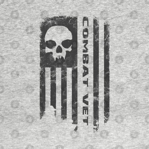 Skull Combat Veteran Flag Subdued by BoneheadGraphix